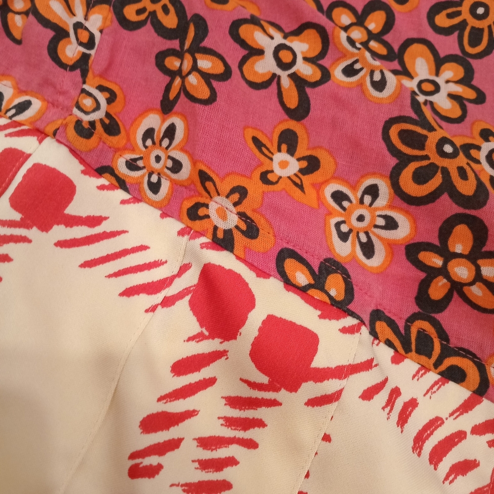 Marni Pink Floral Top and Plaid Skirt Mixed-Print Dress - Picture 11 of 16